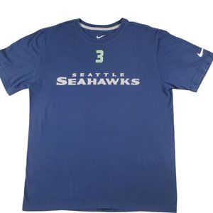 Nike Regular Fit Mens T Shirt Blue Seatle Seahawks